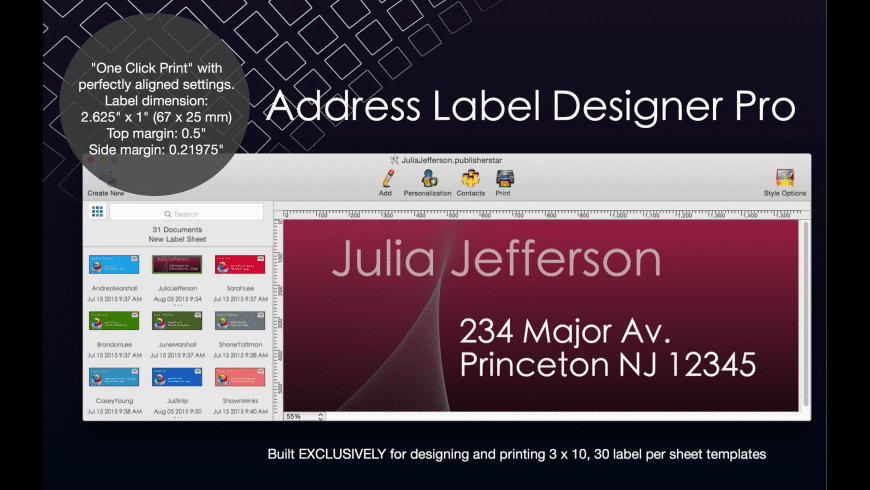 Address Label Software For Mac Free Download